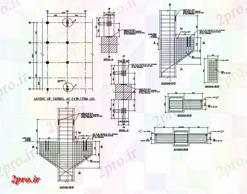 دانلود نقشه جزئیات پایه طرحی از جزئیات corbel طراحی از هم جدا  اتوکد  این دو بعدی   رسم (کد163973)