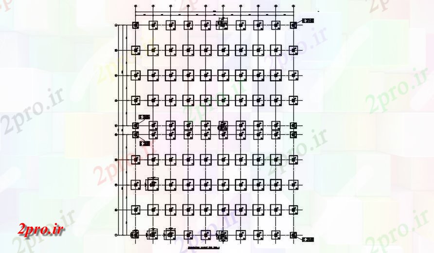 دانلود نقشه جزئیات پایه Indtut طرحی از جزئیات پایه و اساس     اتوکد WG        (کد164102)