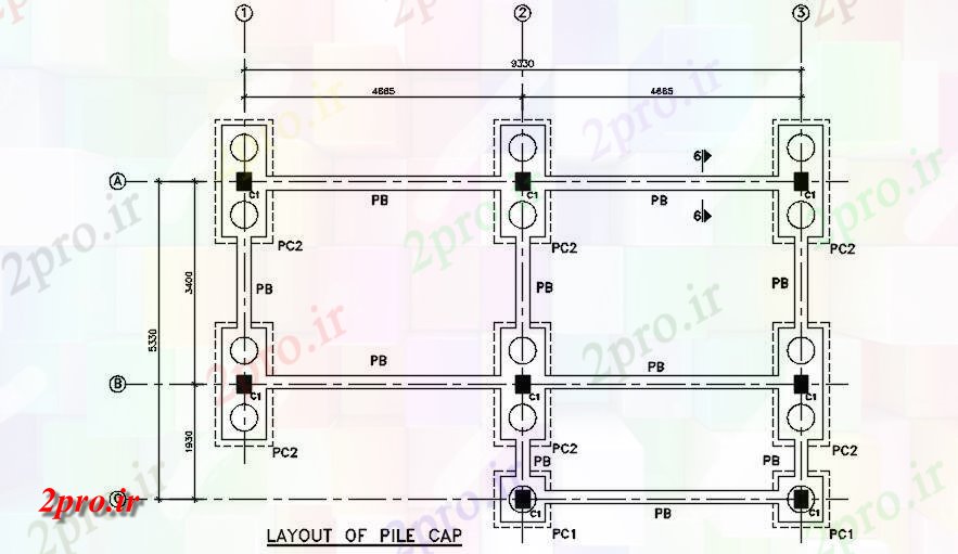 دانلود نقشه طراحی اتوکد پایه شمع و مهره   (کد164139)