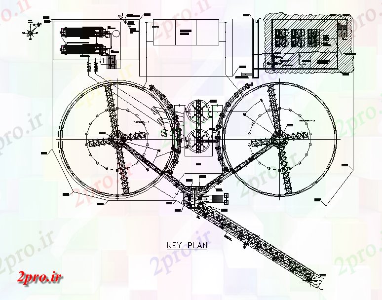 دانلود نقشه کارخانه صنعتی  ، کارگاه طرحی های کلیدی شیمیایی ساختمان پمپ خانه      اتوکد           (کد164229)