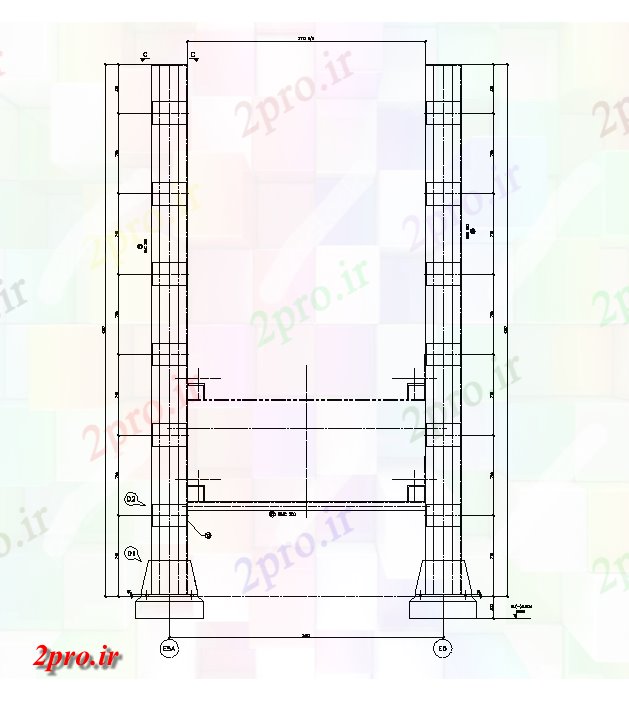 دانلود نقشه طراحی جزئیات ساختار سهپایههای اصلی جزئیات باگاس آسانسور     اتوکد           (کد164262)