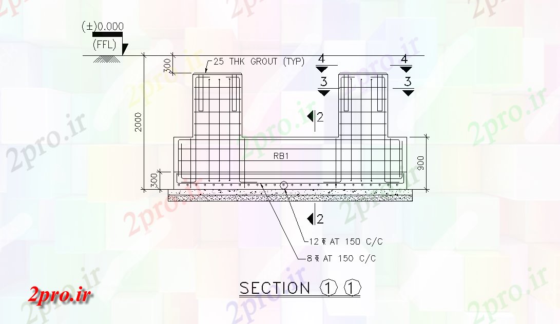 دانلود نقشه جزئیات پایه بخش جزئیات جزئیات آوردن  در قالب    اتوکد           (کد164366)