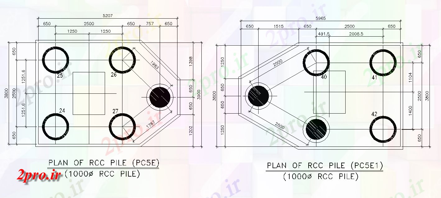 دانلود نقشه کارخانه صنعتی  ، کارگاه طرحی شمع RCC برای جزئیات 1M    اتوکد دو بعدی            (کد164380)