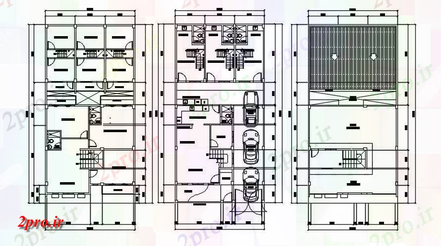 دانلود نقشه مسکونی ، ویلایی ، آپارتمان جزئیات طرحی مجلس اتوکد 10 در 20 متر (کد164655)