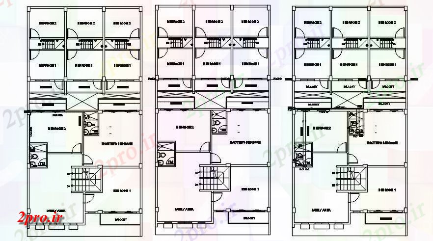 دانلود نقشه مسکونی ، ویلایی ، آپارتمان جزئیات طرحی خانه به شکل اتوکد 10 در 19 متر (کد164656)
