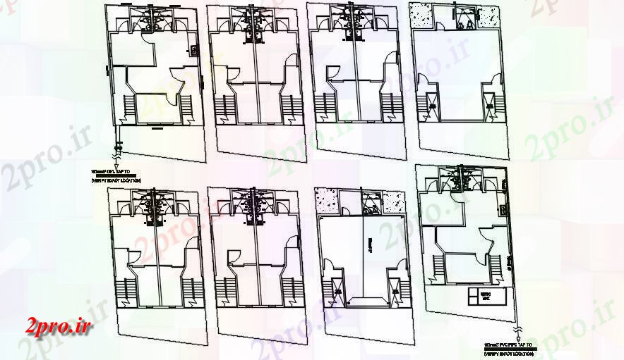 دانلود نقشه جزئیات لوله کشی نمای ایزومتریک از جزئیات لوله کشی از نوع ودیو ساختمان     اتوکد     (کد164660)