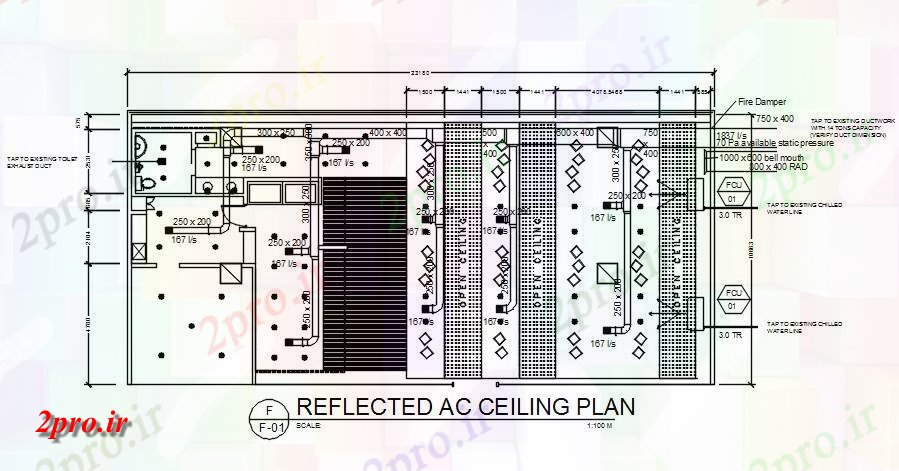 دانلود نقشه طراحی جزئیات ساختار جزئیات طرحی منعکس سقف AC     اتوکد           (کد164675)