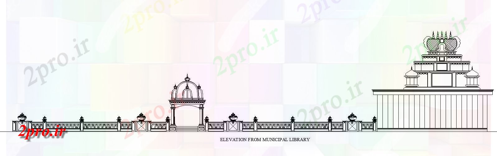 دانلود نقشه کلیسا - معبد - مکان مذهبی نما از کتابخانه معبد شهری طراحی معماری،  در حال حاضر یک   (کد164678)