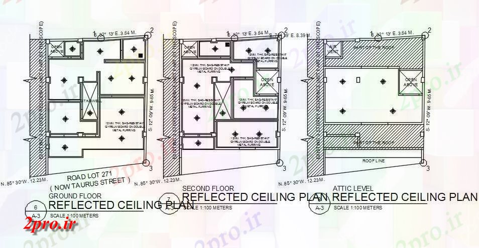 دانلود نقشه مسکونی  ، ویلایی ، آپارتمان  منعکس سقف طرحی جزئیات ساختمان مسکونی    اتوکد دو بعدی          اتوکد (کد164769)