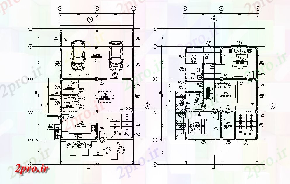 دانلود نقشه مسکونی ، ویلایی ، آپارتمان معماری خانه طرحی کار 9 در 13 متر (کد164815)