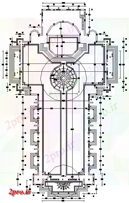 دانلود نقشه کلیسا - معبد - مکان مذهبی طراحی داخلی طراحی کلیسا            (کد164865)