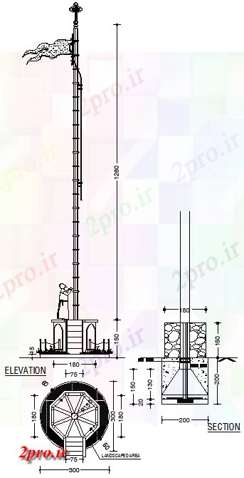 دانلود نقشه کلیسا - معبد - مکان مذهبی نما از منطقه سرزمین کلیسا     اتوکد           (کد164882)