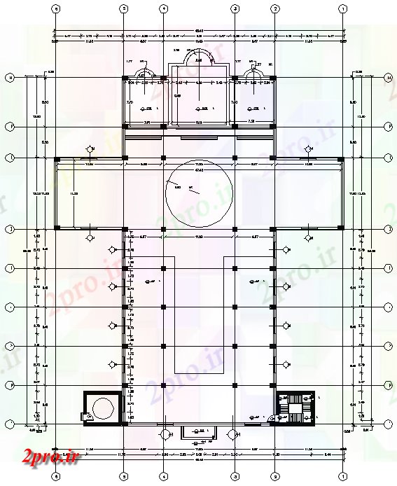 دانلود نقشه کلیسا - معبد - مکان مذهبی طرحی ستون کلیسا     اتوکد           (کد164885)