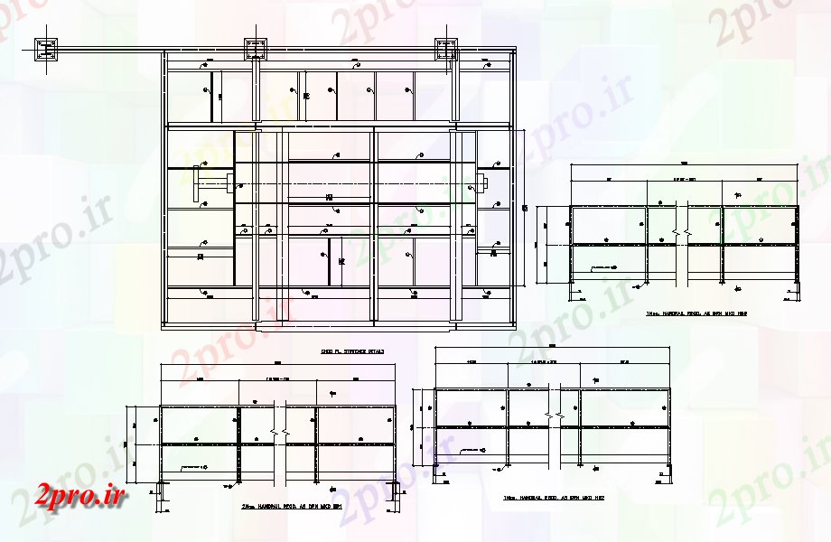 دانلود نقشه جزئیات ساخت و ساز ساخت و ساز ساختمان پرتو طرحی با ستون بخش نشیمن  (کد165017)