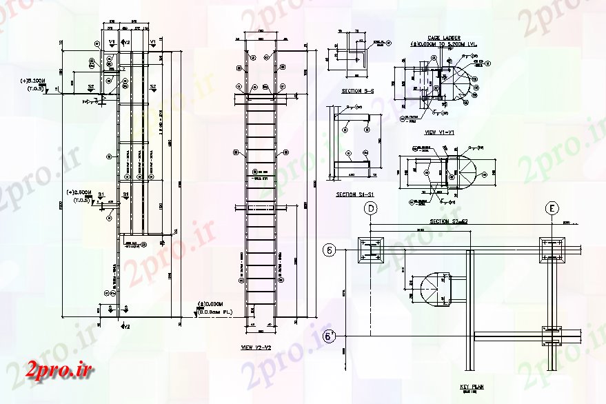 دانلود نقشه جزئیات ساخت و ساز عمران نشیمن فولاد پرتو بخش نشیمن  (کد165018)