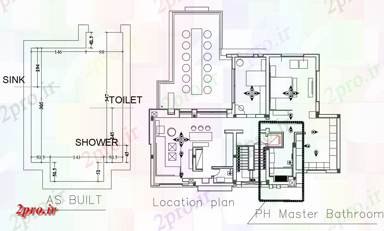 دانلود نقشه مسکونی ، ویلایی ، آپارتمان خانه طراحی با اد حمام 19 در 20 متر (کد165084)