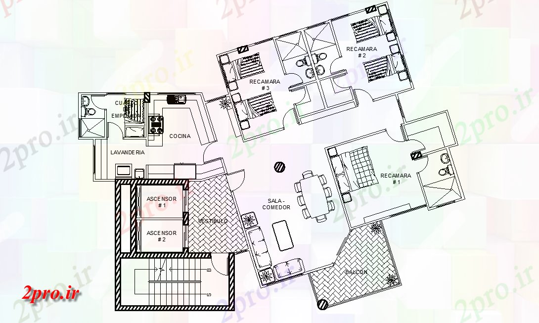 دانلود نقشه مسکونی ، ویلایی ، آپارتمان طرحی خانه فوق العاده اتوکد 15 در 21 متر (کد165088)