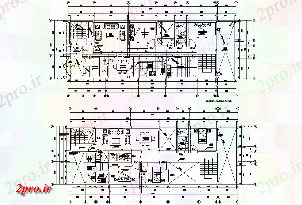 دانلود نقشه مسکونی ، ویلایی ، آپارتمان x7m جزئیات طرحی خانه اتوکد 7 در 20 متر (کد165119)