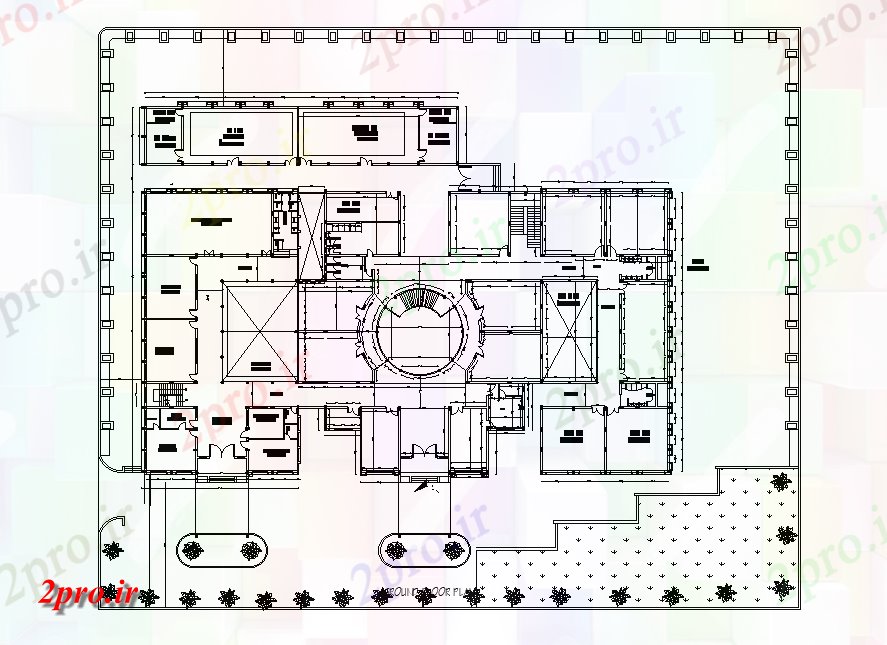 دانلود نقشه دانشگاه ، آموزشکده ، مدرسه ، هنرستان ، خوابگاه - طرحی از طرحی ساختمان مدرسه دو بعدی اتوکد طراحی 17 در 25 متر (کد165146)