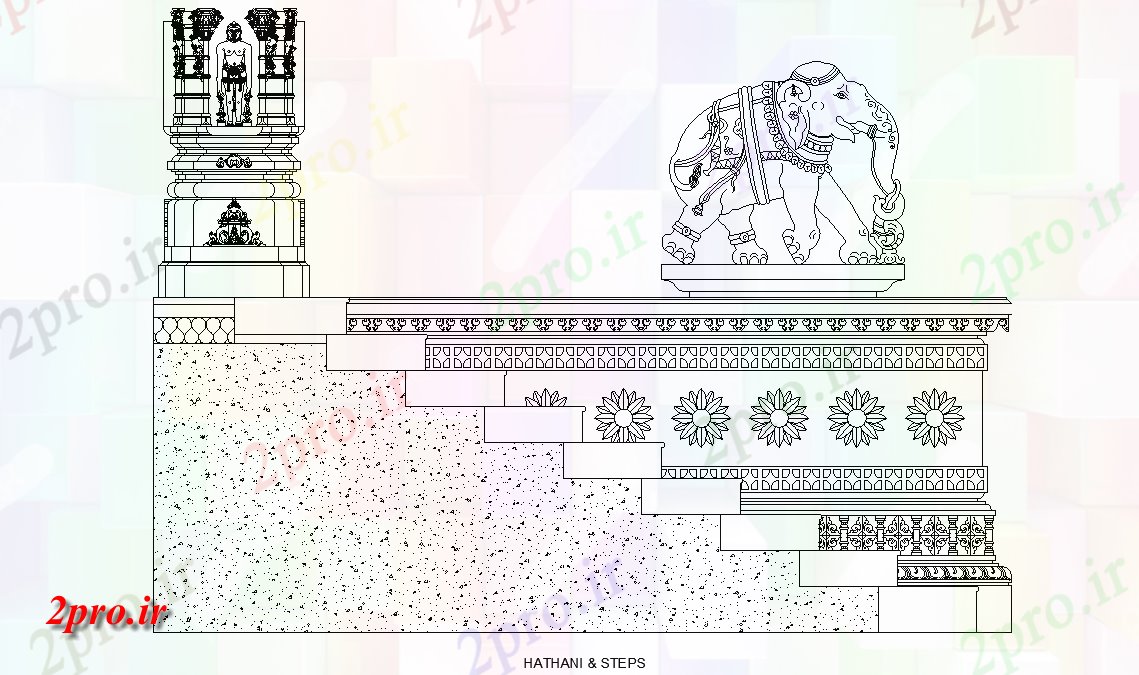 دانلود نقشه کلیسا - معبد - مکان مذهبی Hathani و مراحل طراحی معبد     اتوکد         اتوکد (کد165156)