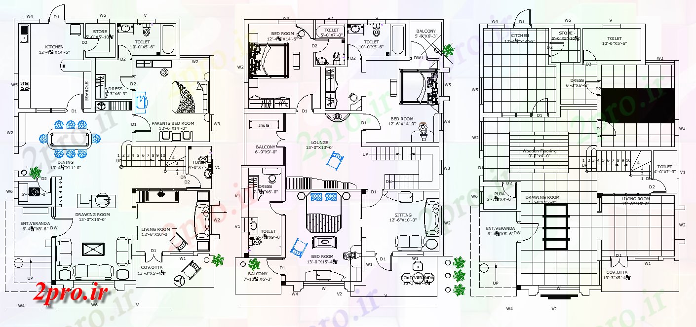 دانلود نقشه خانه های کوچک ، نگهبانی ، سازمانی - اتوکد  طراحی  که طرحی خانه ویلا زیبا       (کد165166)