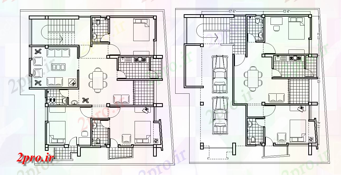 دانلود نقشه مسکونی ، ویلایی ، آپارتمان معماری اقامت خانه طبقه همکف و طبقه اول طرحی نشیمن 12 در 13 متر (کد165208)