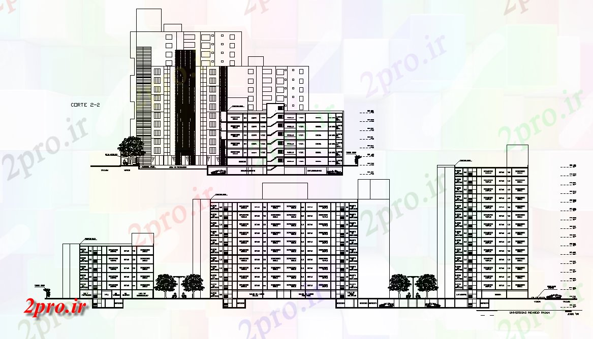دانلود نقشه مسکونی  ، ویلایی ، آپارتمان   بخش از ساختمان آپارتمان       اتوکد    (کد165255)