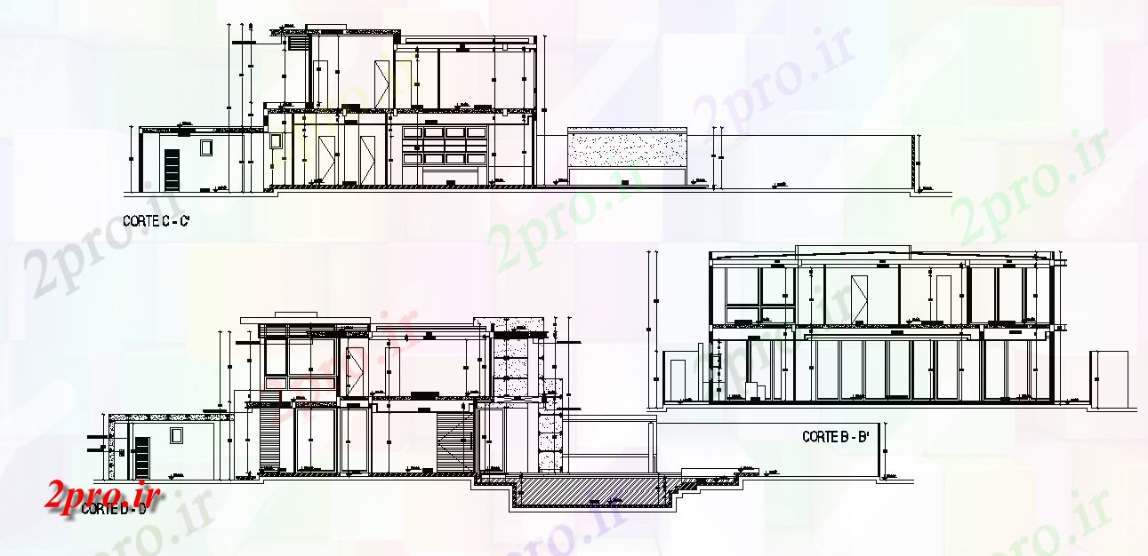 دانلود نقشه مسکونی ، ویلایی ، آپارتمان بخش ساختمان خانه 23 در 39 متر (کد165275)