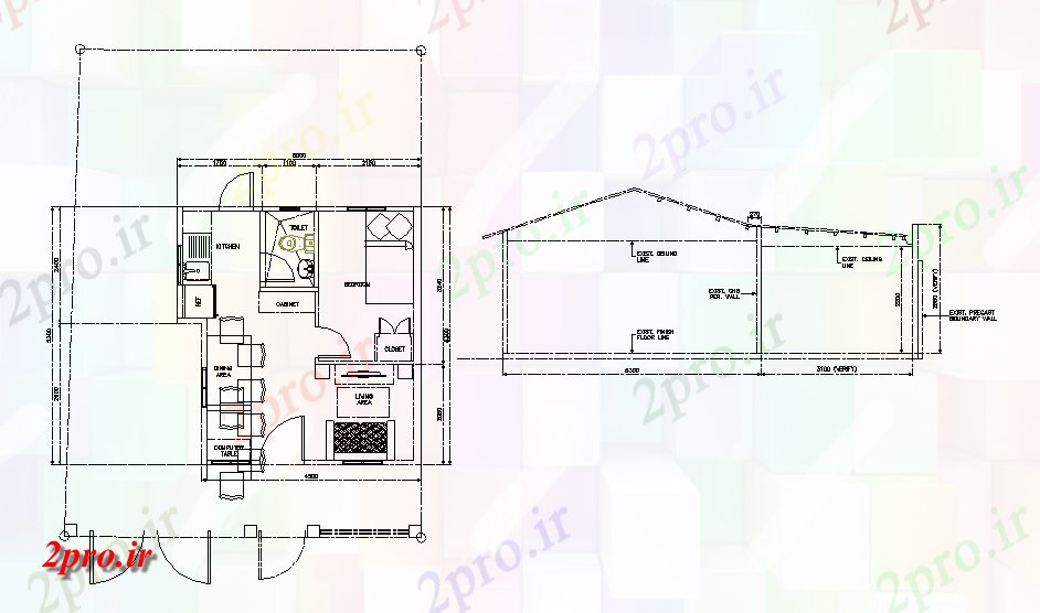 دانلود نقشه مسکونی  ، ویلایی ، آپارتمان  طرحی طبقه جزئیات    (کد165328)