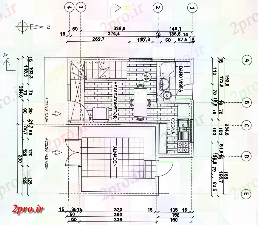 دانلود نقشه مسکونی ، ویلایی ، آپارتمان خانه کار مرکز خط طرحی با مبلمان نشیمن 5 در 6 متر (کد165377)