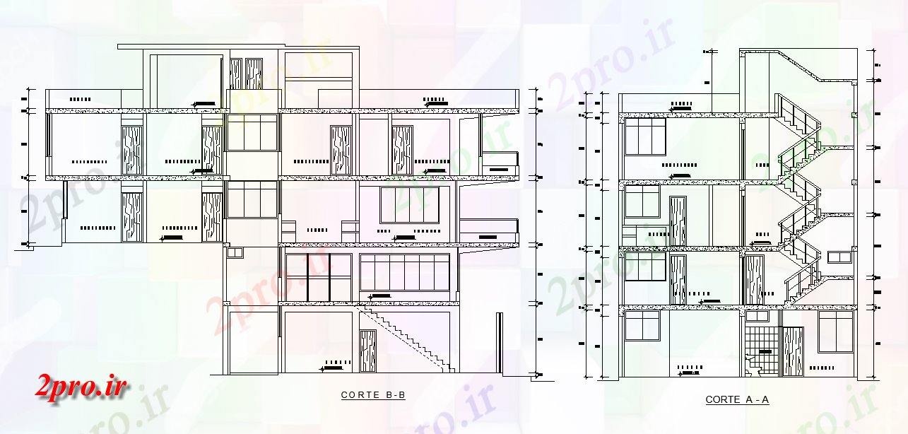 دانلود نقشه مسکونی  ، ویلایی ، آپارتمان  طرحی بخش از خانه  که     اتوکد       drawig دو بعدی    (کد165451)
