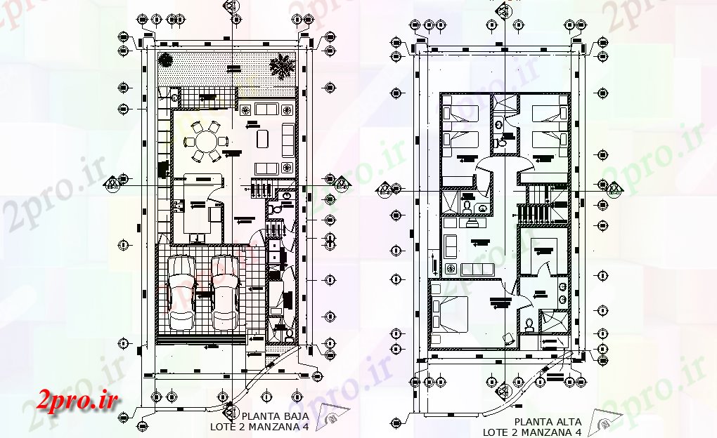 دانلود نقشه مسکونی ، ویلایی ، آپارتمان طرحی خانه 8X20m اتوکد 8 در 20 متر (کد165500)