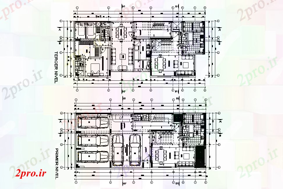 دانلود نقشه مسکونی  ، ویلایی ، آپارتمان  طرحی خانه 20X9M     اتوکد           (کد165541)