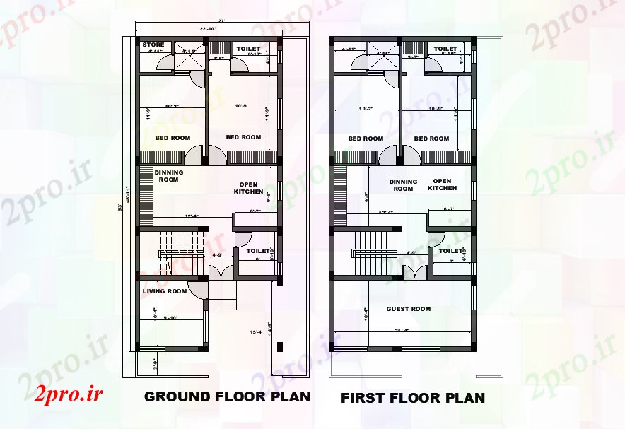 دانلود نقشه مسکونی ، ویلایی ، آپارتمان x53 شرق طرحی مواجه خانه به عنوان در هر شرا Vastu را های دو بعدی اتوکد 8 در 16 متر (کد165589)