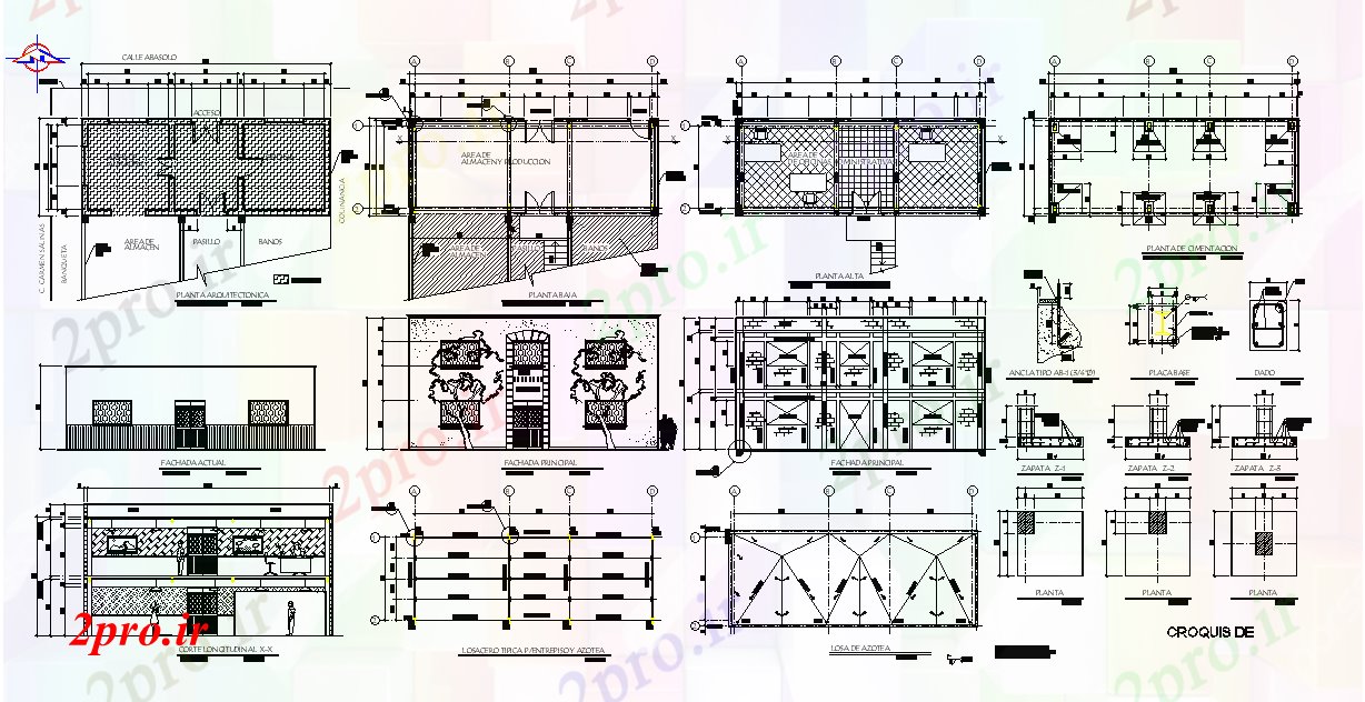 دانلود نقشه کارخانه صنعتی  ، کارگاه ساختار ساختمان     اتوکد        (کد165599)
