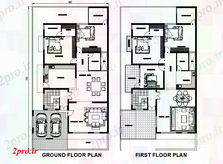 دانلود نقشه مسکونی ، ویلایی ، آپارتمان x70 شرق طرحی مواجه خانه به عنوان در هر شرا Vastu را NOA 12 در 22 متر (کد165653)