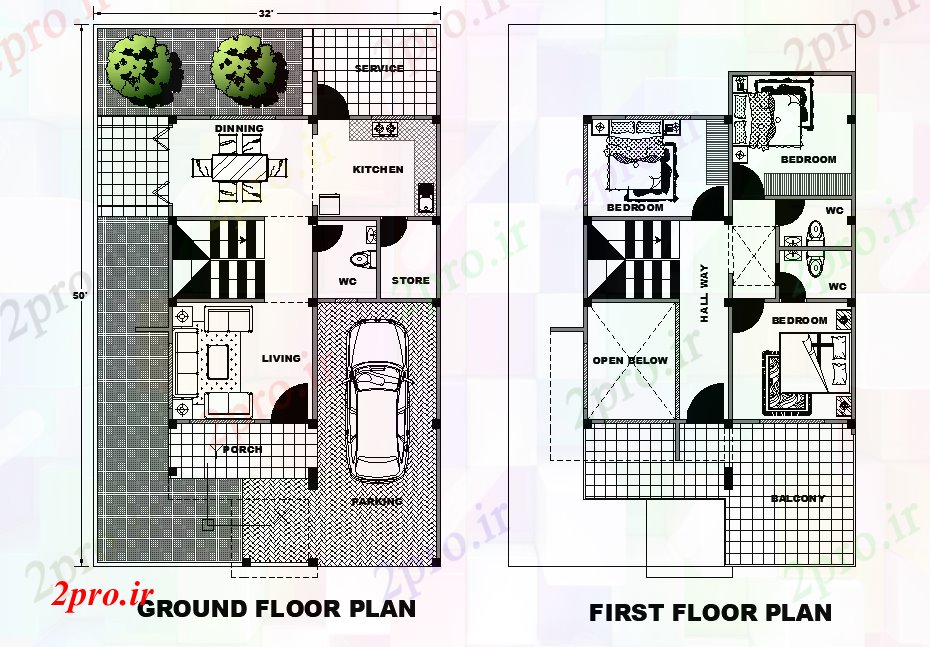 دانلود نقشه مسکونی ، ویلایی ، آپارتمان x50 شرق طرحی مواجه خانه به عنوان در هر شرا Vastu را 10 در 15 متر (کد165654)