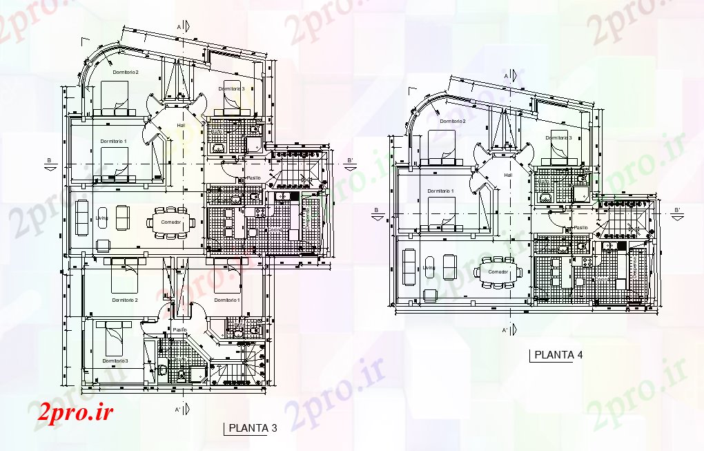 دانلود نقشه مسکونی ، ویلایی ، آپارتمان BHK خانه طرحی با طراحی مبلمان 13 در 19 متر (کد165678)