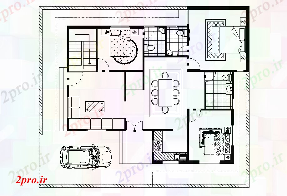 دانلود نقشه مسکونی ، ویلایی ، آپارتمان x44 شرق طرحی مواجه خانه به عنوان در هر شرا Vastu را در حال حاضر 13 در 15 متر (کد165692)