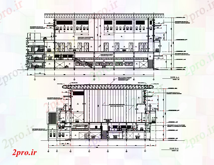 دانلود نقشه ساختمان اداری - تجاری - صنعتی ساختمان کنفرانس بخش   (کد165704)