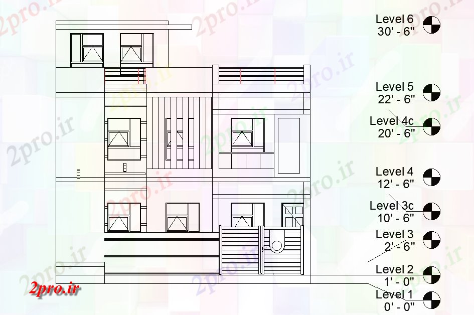 دانلود نقشه مسکونی  ، ویلایی ، آپارتمان  نما صورت جنوبی از طرحی مواجه خانه شرق 30'x40، به عنوان در هر Vastu Shastra هستند    در حال حاضر (کد165772)