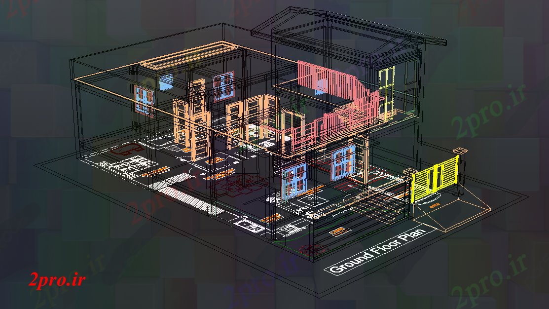 دانلود نقشه خانه های سه بعدی مدل تریدی از طرحی خانه   (کد165793)