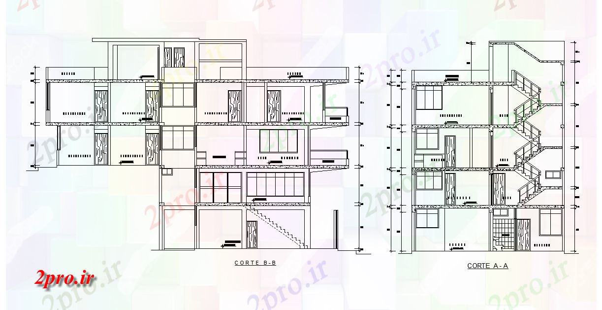 دانلود نقشه مسکونی  ، ویلایی ، آپارتمان  ساختمان خانه اتوکد بخش   (کد165841)