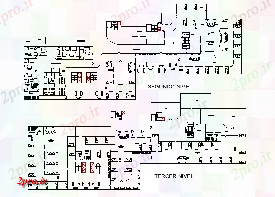 دانلود نقشه بیمارستان - درمانگاه - کلینیک جزئیات بیمارستان 50 در 111 متر (کد165847)
