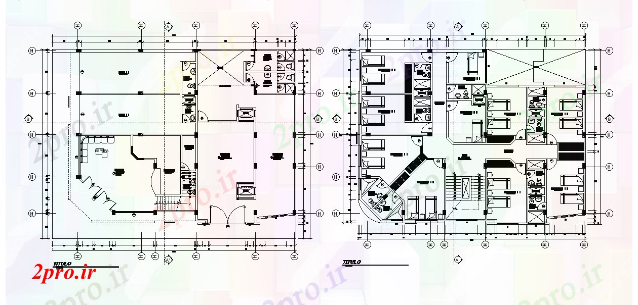 دانلود نقشه دانشگاه ، آموزشکده ، مدرسه ، هنرستان ، خوابگاه - X16 متر خوابگاه طراحی 14 در 20 متر (کد165936)