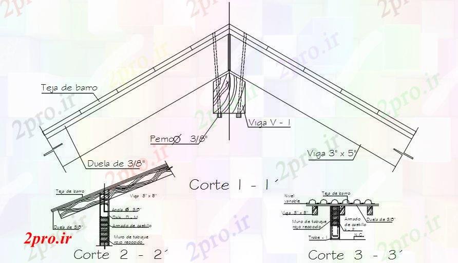 دانلود نقشه جزئیات ساختار جزئیات بزرگ ساختار سقف    (کد165947)