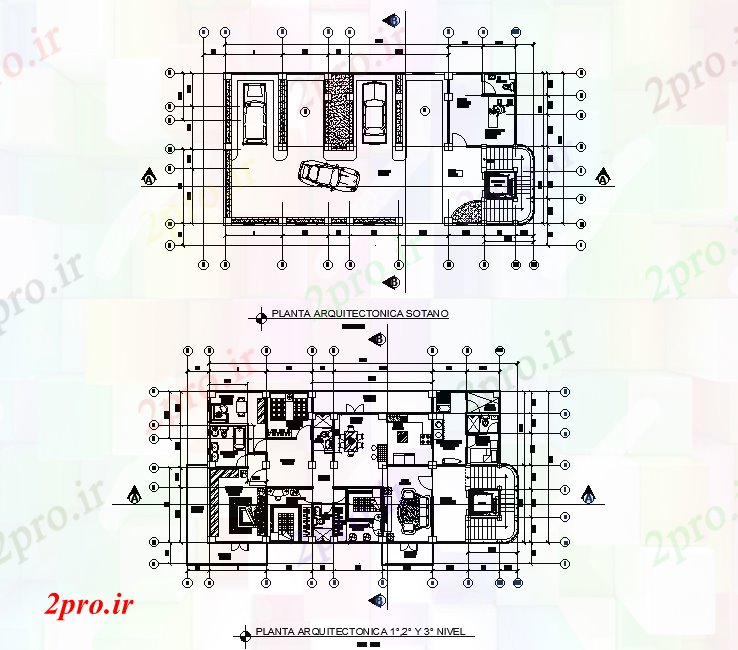 دانلود نقشه ساختمان اداری - تجاری - صنعتی شرکت کف خانه 11 در 22 متر (کد166217)