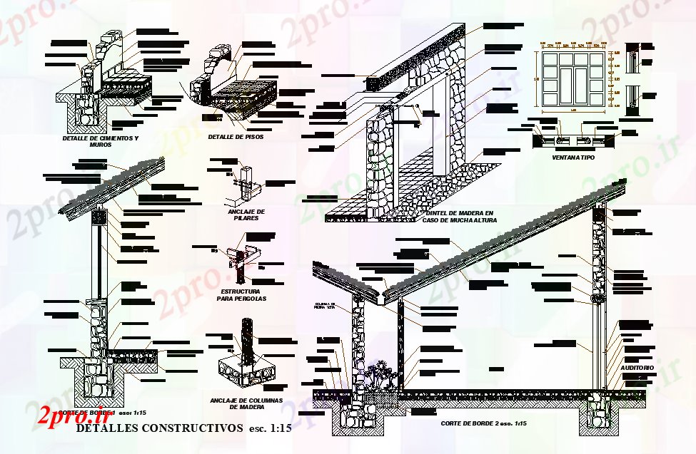 دانلود نقشه جزئیات ساخت و ساز جزئیات ساخت و ساز    (کد166291)