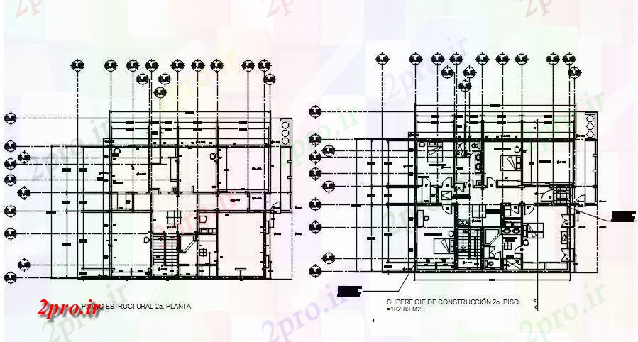 دانلود نقشه مسکونی ، ویلایی ، آپارتمان طرحی طبقه دوم خانه 12 در 15 متر (کد166363)