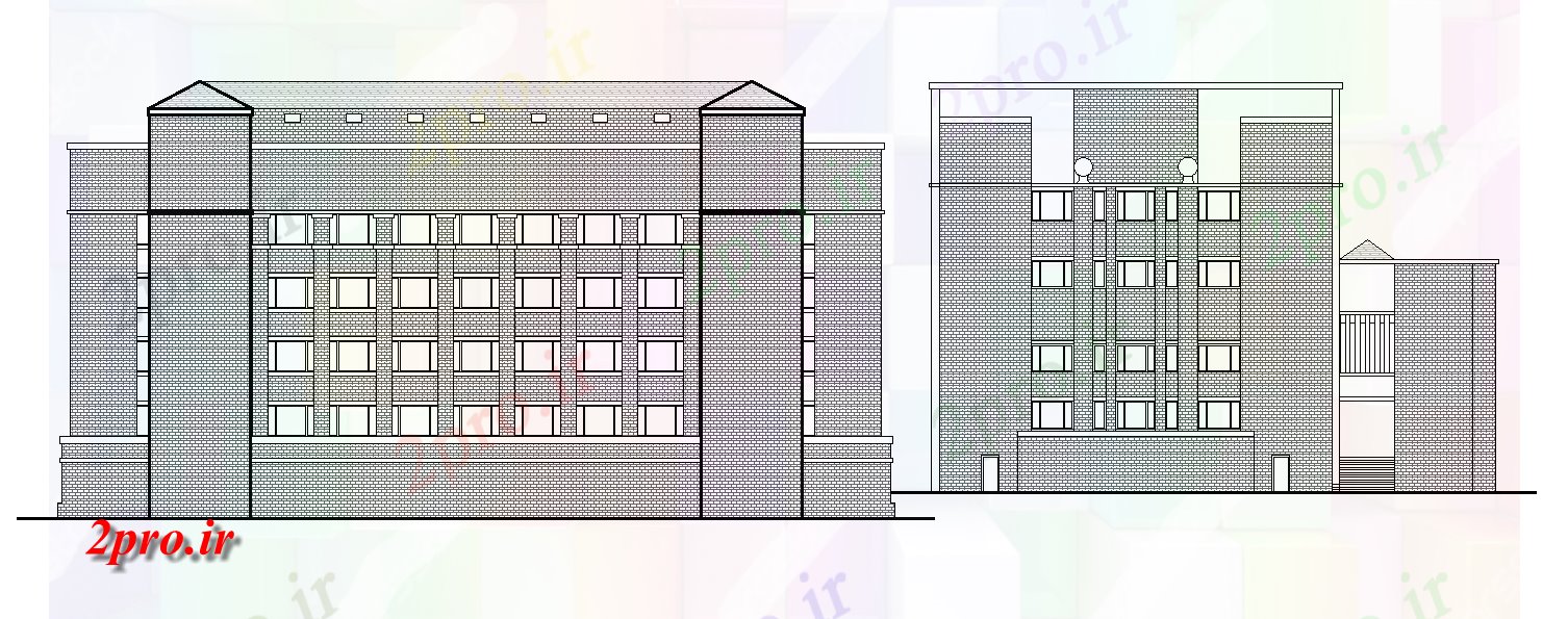 دانلود نقشه مسکونی  ، ویلایی ، آپارتمان  بخش آپارتمان   طراحی          (کد166370)